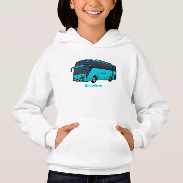 Camiseta Ilustração moderna do desenho animado do ônibus de (Frente)