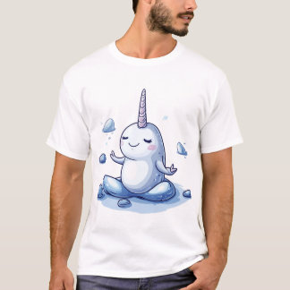 Camiseta Ilustração Narrativa Meditante em Zen Pose