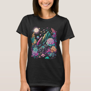 Camiseta Ilustração Óptica de Cristais de Natureza Esotéric