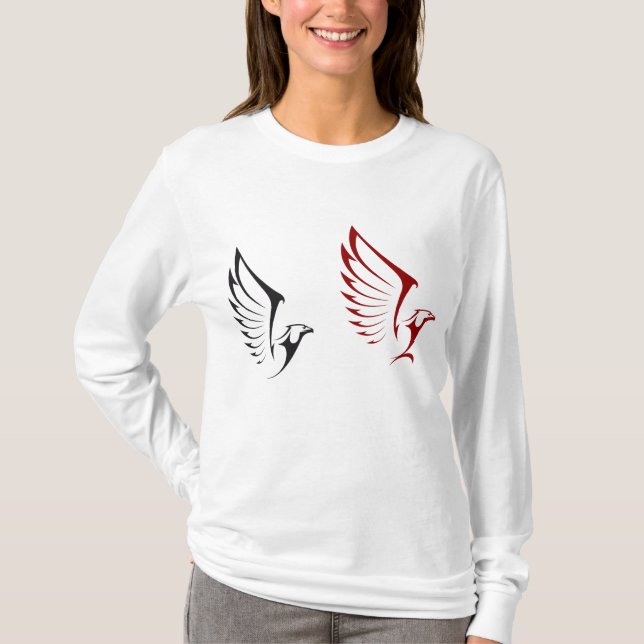 Camiseta Ilustração Ousada de Águia Voadora (Frente)