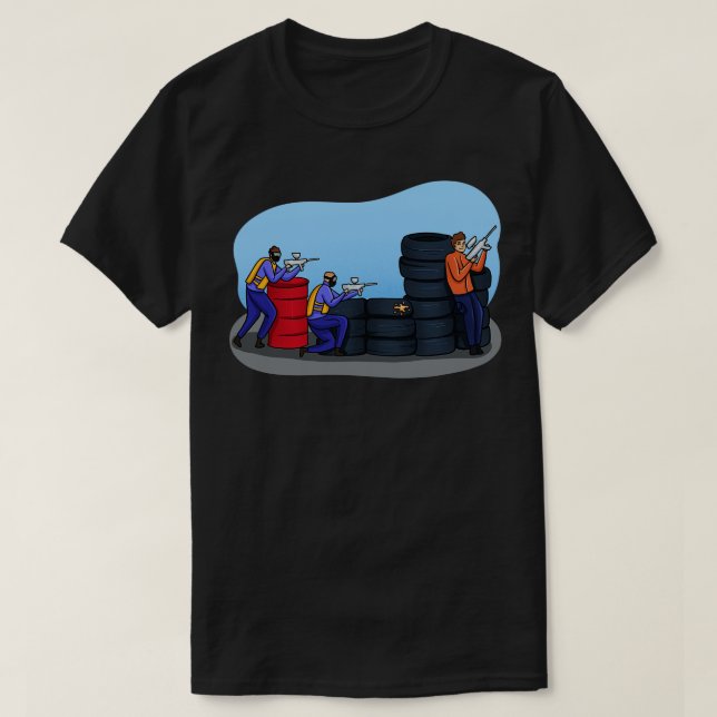 Camiseta Ilustração Paintball (Frente do Design)