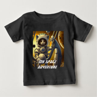 Camiseta Ilustração personalizada de astronauta de gatos - 