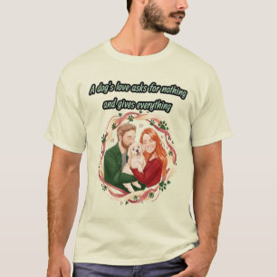 Camiseta Ilustração personalizada de pai de cachorro