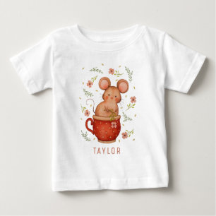 Camiseta Ilustração Personalizada do Mouse de Cores D'Ág