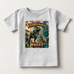 Camiseta Ilustração Piranhasaurus Wrecks – Assustador Diver