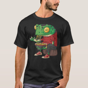 Camiseta Ilustração Ramen de Comida de sapo Noodles Japones
