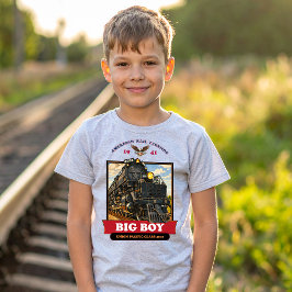 Camiseta Ilustração Retro da Locomotiva a Vapor Big Boy 401