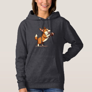 Camiseta Ilustração Retro Desportiva de Cão de Futebol Corg