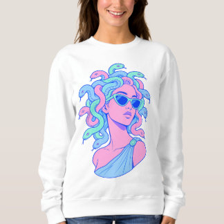 Camiseta Ilustração Retro-Pop da Medusa – Óculos de Sol Pas