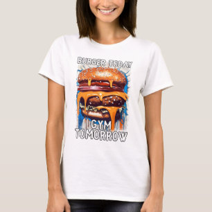 Camiseta Ilustração Retroativa de Citação Hilarious BURGER