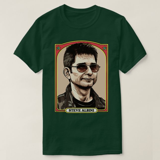 Camiseta Ilustração Retroativa Steve Albini (Frente do Design)