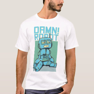 Camiseta Ilustração Robô Futurística - Ar técnico cibernéti