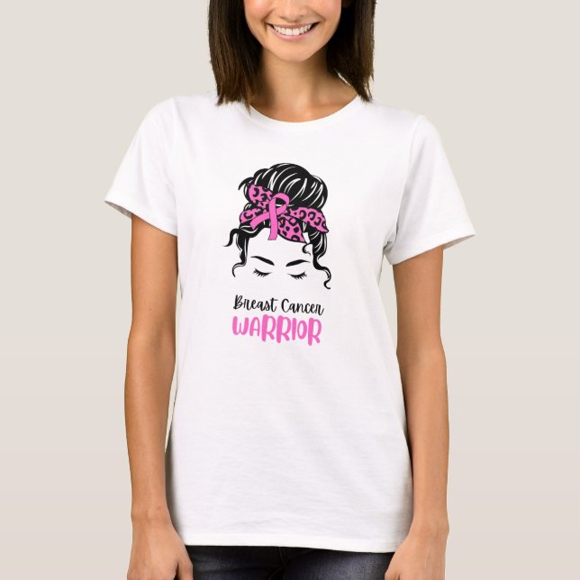 Camiseta Ilustração Rosa Cancer Mama Mama Maneira (Frente)