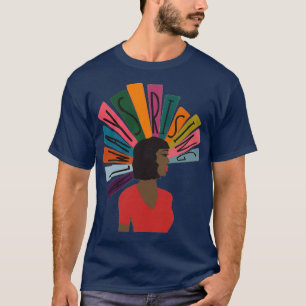 Camiseta Ilustração Sempre Ascensão de Mulher Negra Ilumina