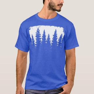 Camiseta Ilustração Silhouette Florestal