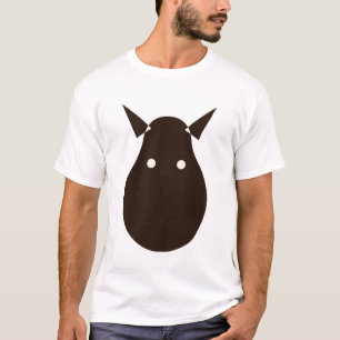 Camiseta Ilustração Simples de Silhueta de Raposa Minimalis