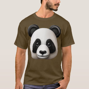 Camiseta Ilustração Simples e Bonita de Panda Adorável
