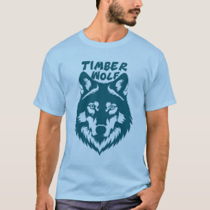 Camiseta Ilustração SVG do majestoso lobo-vermelho em uma