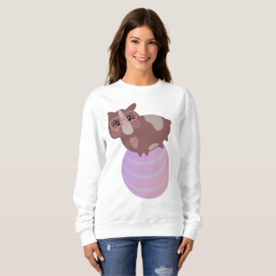 Camiseta Ilustração temática de fitness de porquinho-da-índ