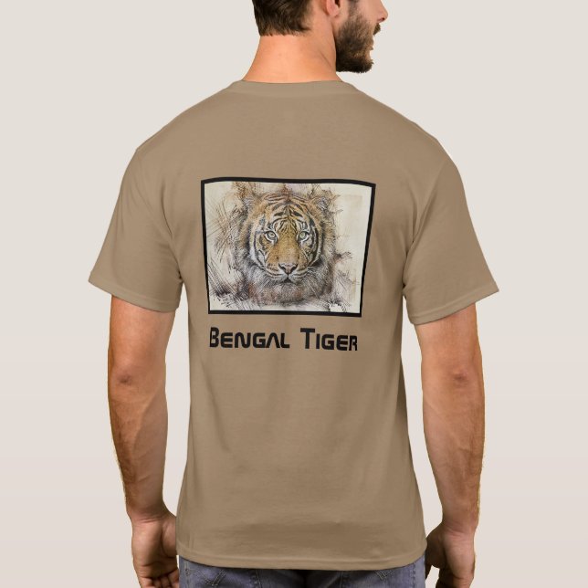 Camiseta Ilustração Tigre de Bengala (Verso)