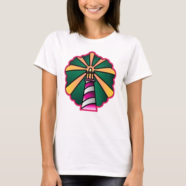 Camiseta Ilustração Tradicional de Farol (Frente)