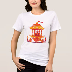 Camiseta Ilustração Tradicional Hindu da Carruagem Rath Yat