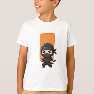 Camiseta Ilustração Vetorial de Chibi Ninja