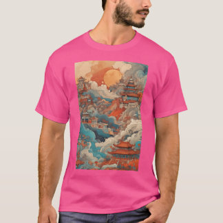 Camiseta Ilustração Viagem da China