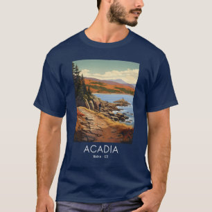 Camiseta Ilustração Viagens vintage da Acadia National P