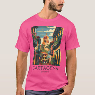 Camiseta Ilustração Viagens vintage De Cartagena - Colom