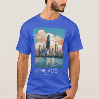 Camiseta Ilustração Viagens vintage de Chicago Illinois