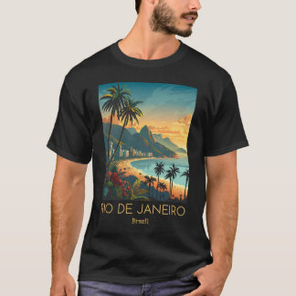 Camiseta Ilustração Viagens vintage Do Rio De Janeiro -