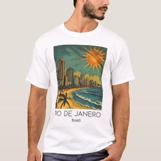 Camiseta Ilustração Viagens vintage Do Rio De Janeiro -