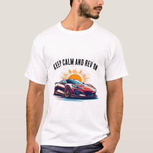 Camiseta Ilustração Vibrante de Carro Esportivo