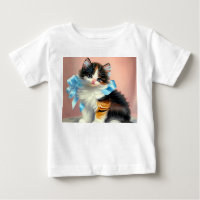 Ilustração Vintage Calico Kitten
