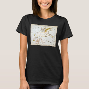 Camiseta Ilustração Vintage da Constelação do Cavalo e do C