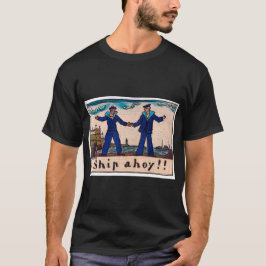 Camiseta ilustração vintage de 2 marinheiros