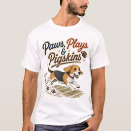 Camiseta Ilustração Vintage de Futebol com Cão Beagle