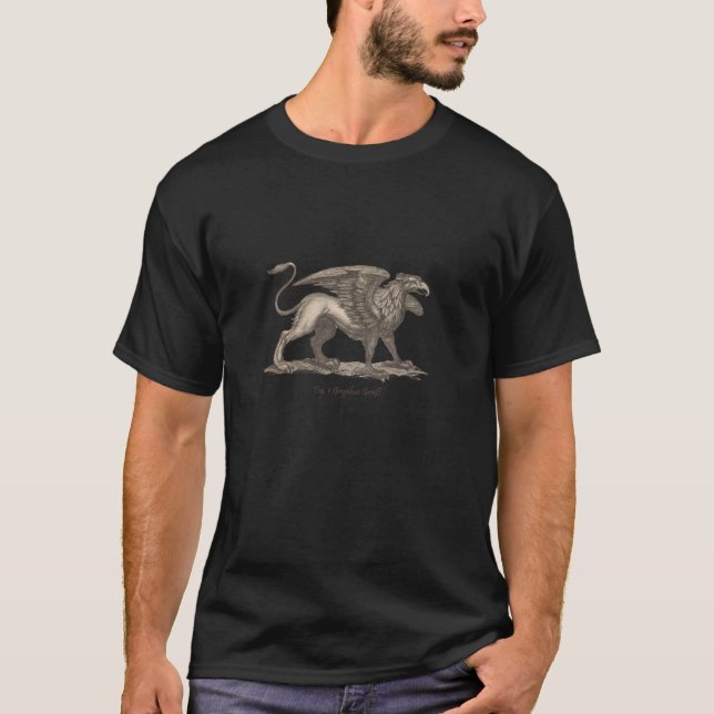 Camiseta Ilustração Vintage griffin (gryphus greiff). (Frente)