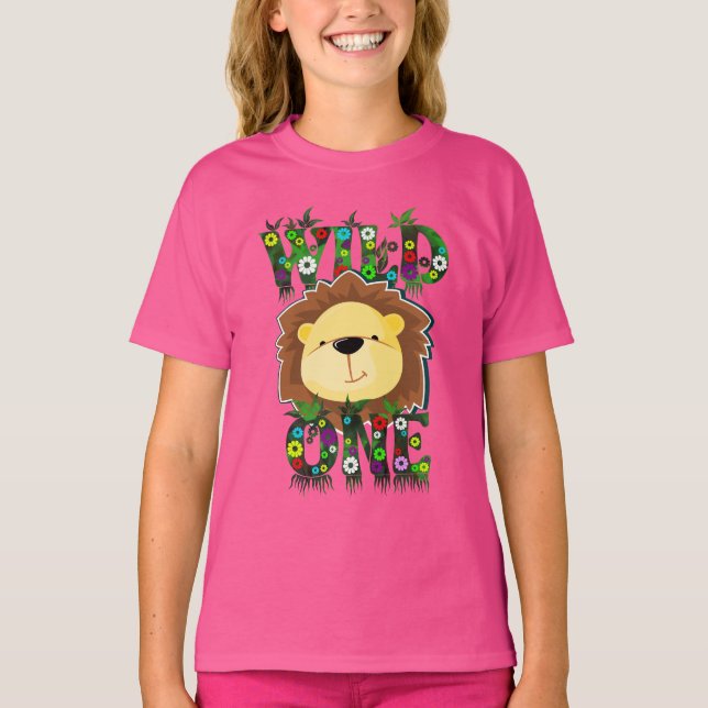 Camiseta Ilustração WILD ONE Cute Lion (Frente)