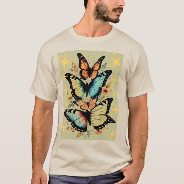 Camiseta Ilustrações da borboleta (Frente)