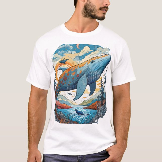 Camiseta Ilustrações de Animais Surreais (Frente)