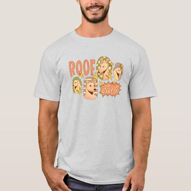 Camiseta Ilustrações do Clube de Telhado/Cachorro (Frente)