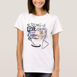 Camiseta Ilustrações estéticas, café feminino