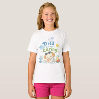 Camiseta Ilustrada de Cachorro Cansado Mas Ainda C