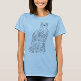 Camiseta Ilustrador de Adobe do gato