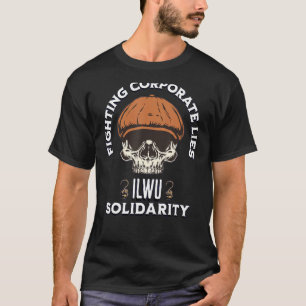 Camiseta ILWU Skull Longshoreman Boné Fighting Corporate Li