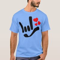 ILY I Love You With Red Heart ASL American Sign La