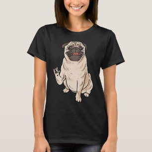 Camiseta Ily Pug Cão Sinal Gestual Asl Surdo Perda Auditiva