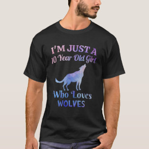Camiseta Im 10 Anos Aniversário, Lobo Vestido